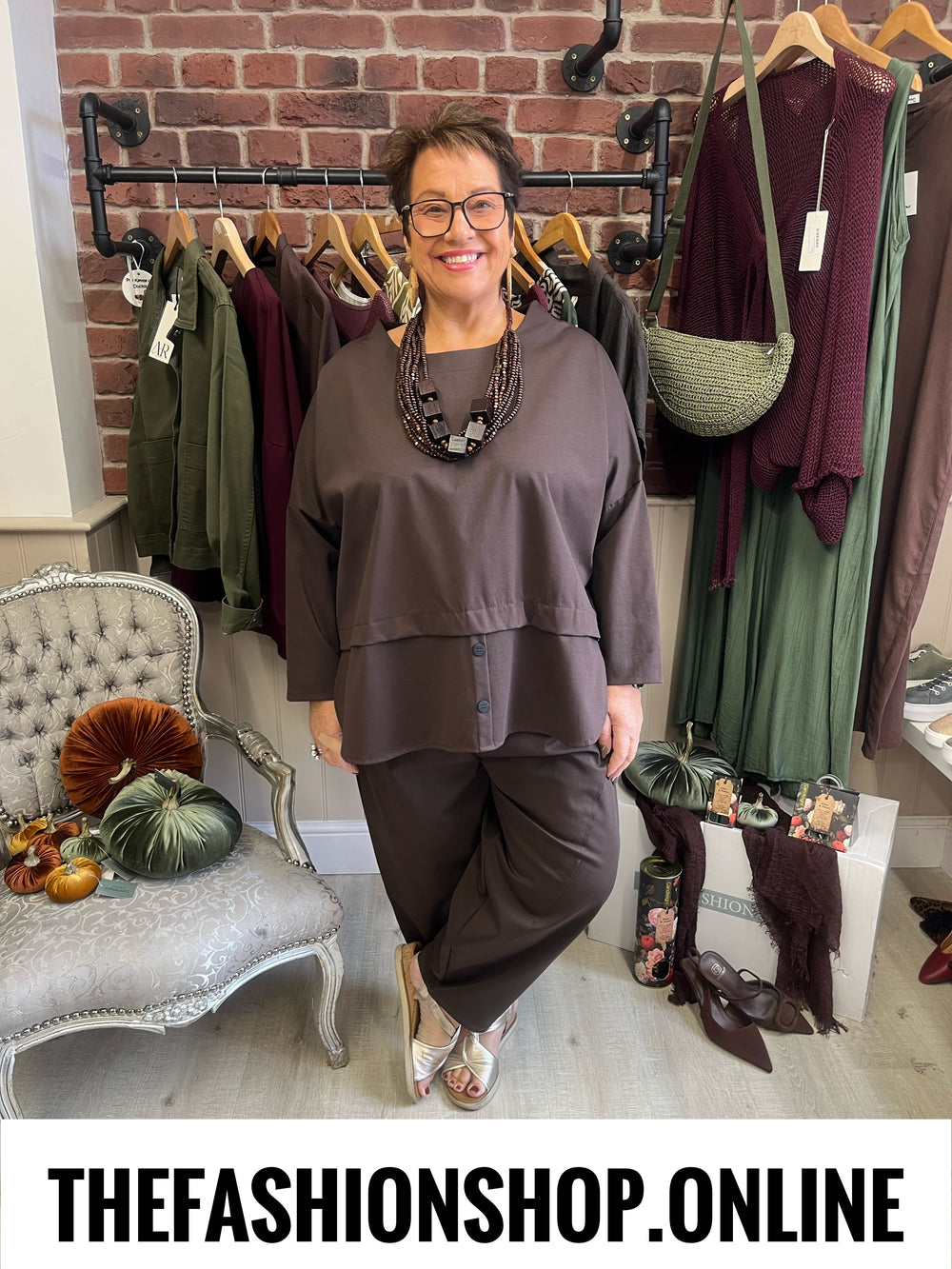 Ellie brown balloon trousers 10-18