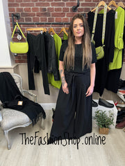 Bella black cable knit top 8-16