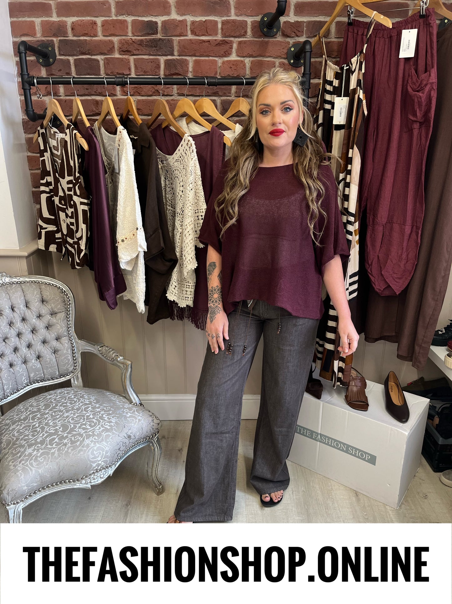 Sammy mulberry fine knit top 10-20