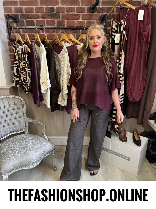 Sammy mulberry fine knit top 10-20