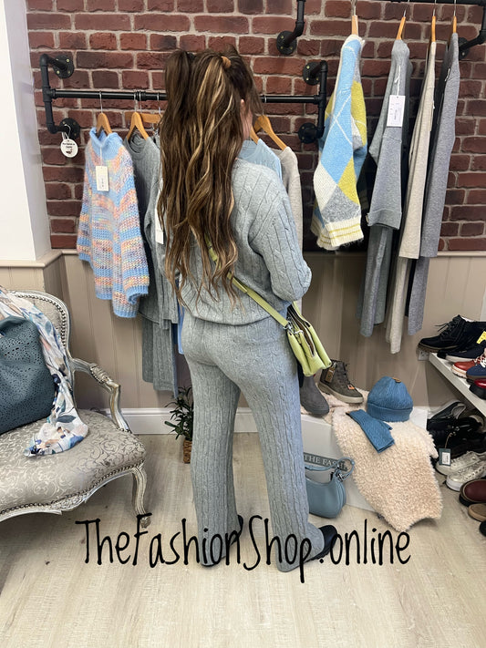 Amber grey cashmere mix co-ord 10-14