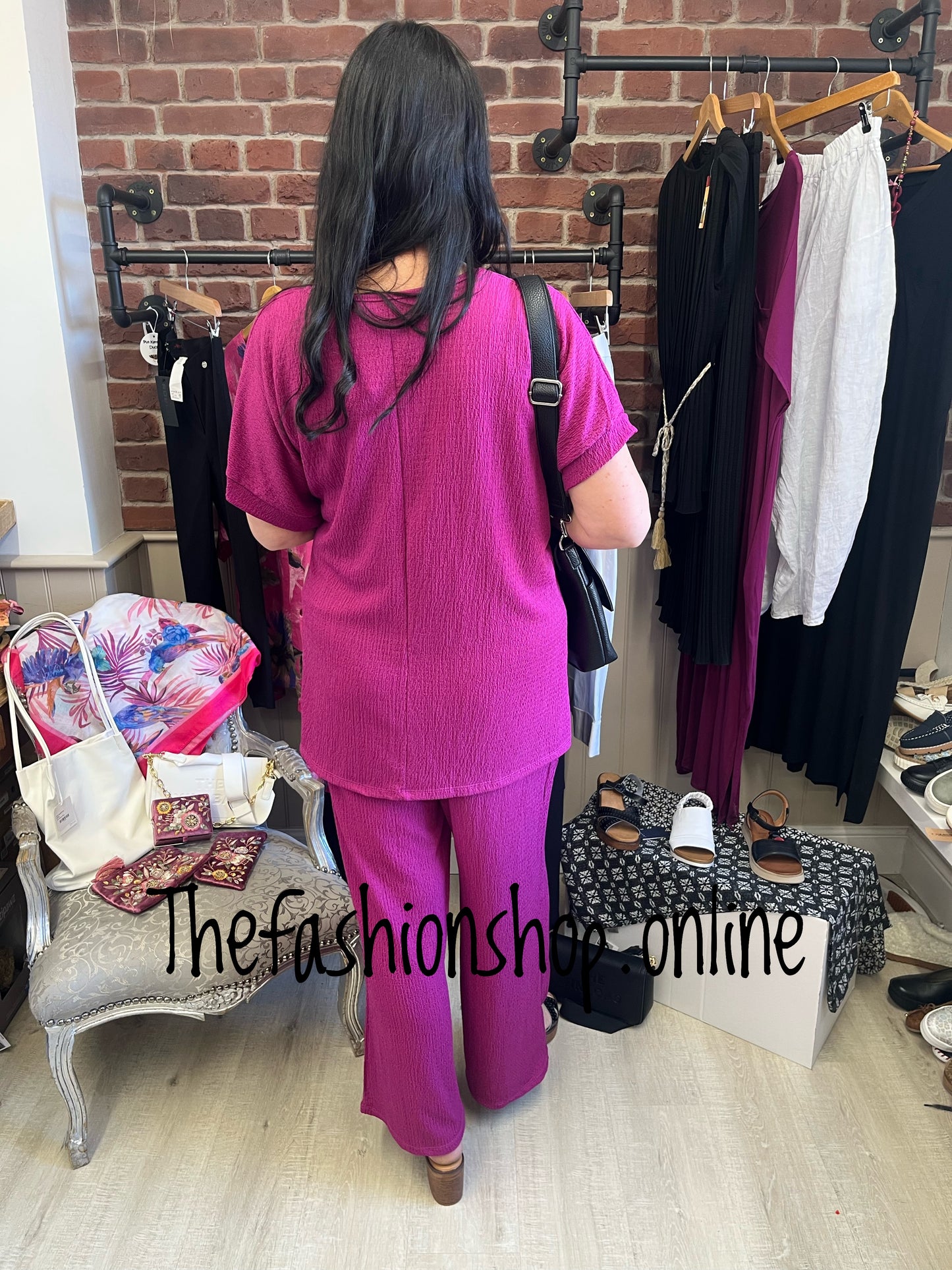 Lois magenta side tie co-ord 12-20