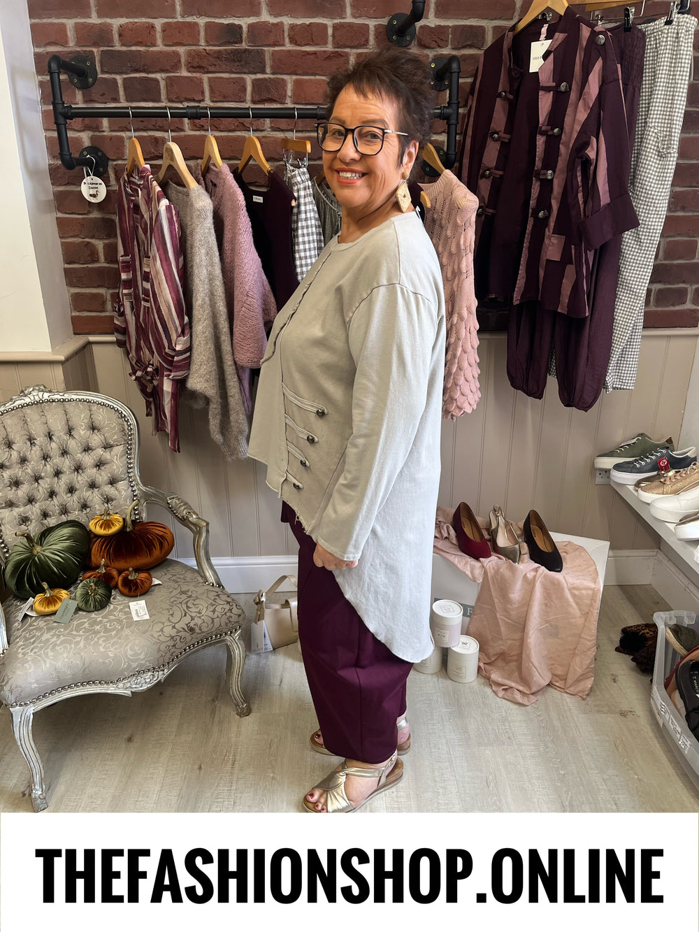 Tess mocha military tunic 14-20