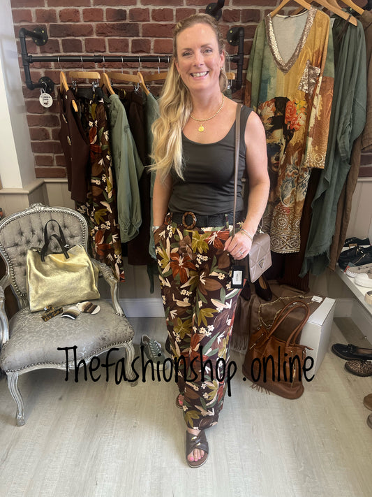 Bernie retro flowers trousers 8-14