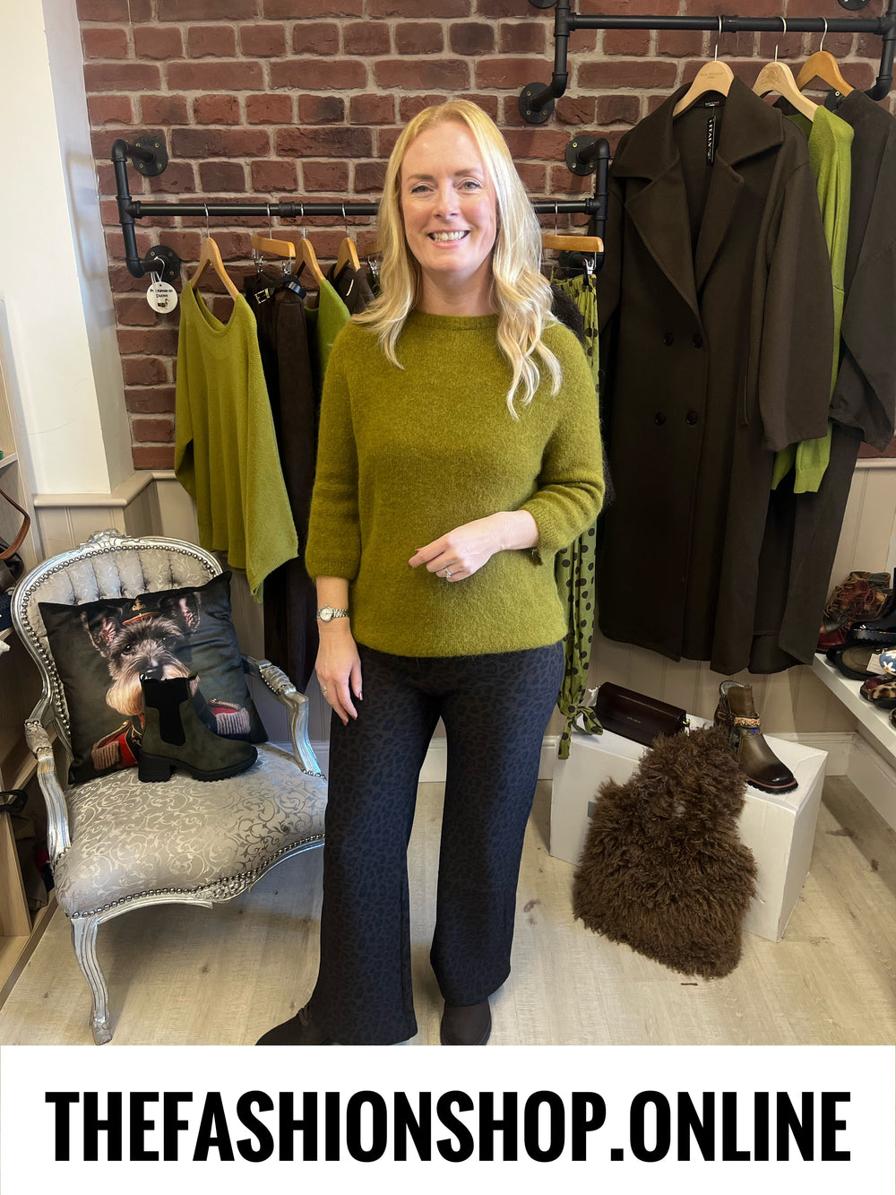 Layla olive alpaca mix jumper 10-18