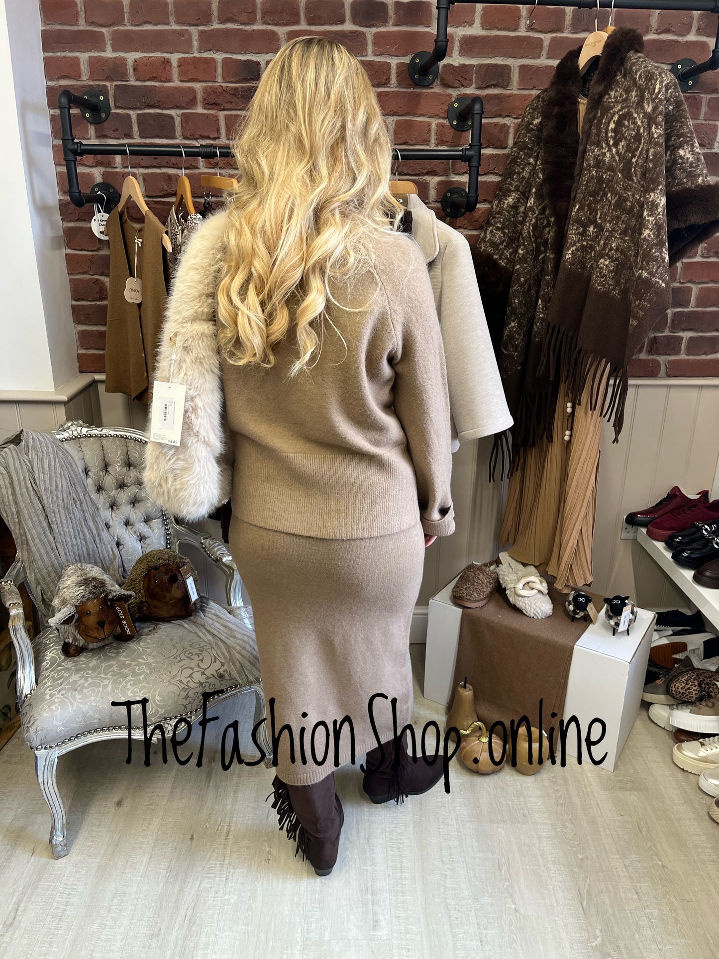 Andrea camel skirt co-ord 8-14
