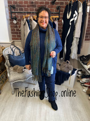 Amelia Navy cable knit polo jumper 12-22