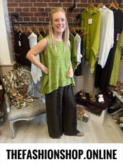 Maisie olive dipped hem top 10-16