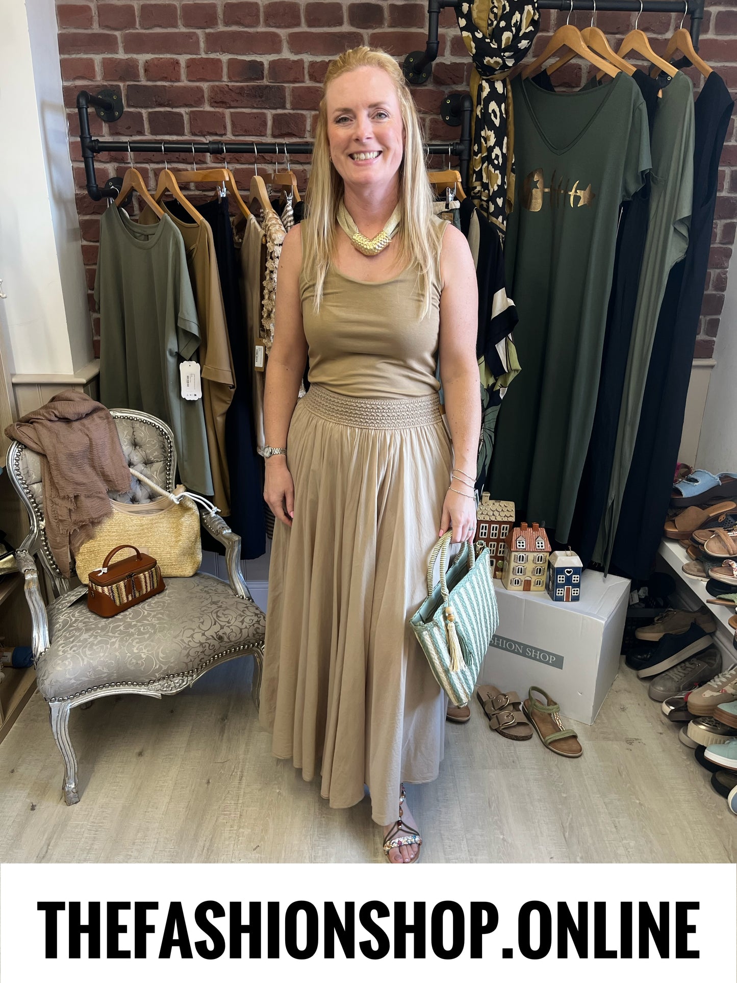 Matilda sand maxi skirt 8-14