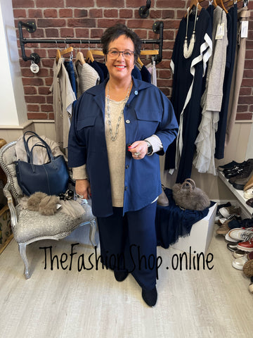 Dana navy relaxed fit shirt 14-20