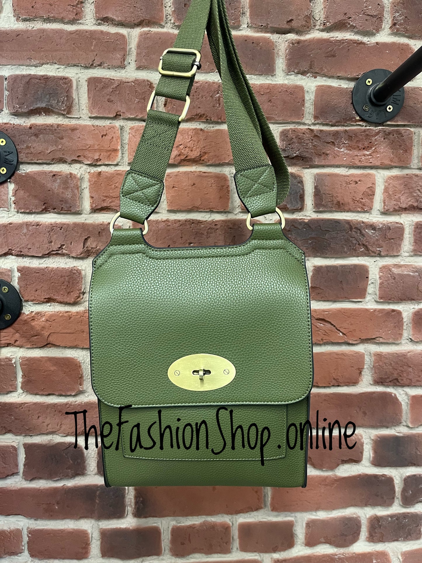 Louisa large khaki messenger bag