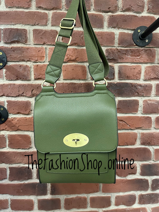 Louisa large khaki messenger bag