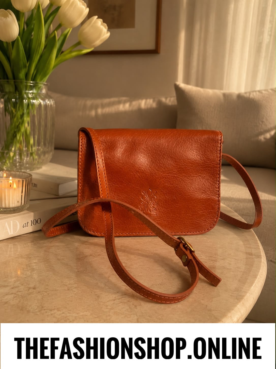 The Bellavista Tan Leather Crossbody Bag