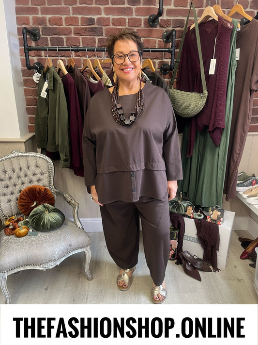 Ellie brown balloon trousers 10-18
