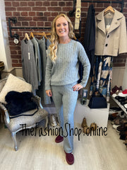 Amber grey cashmere mix co-ord 10-14