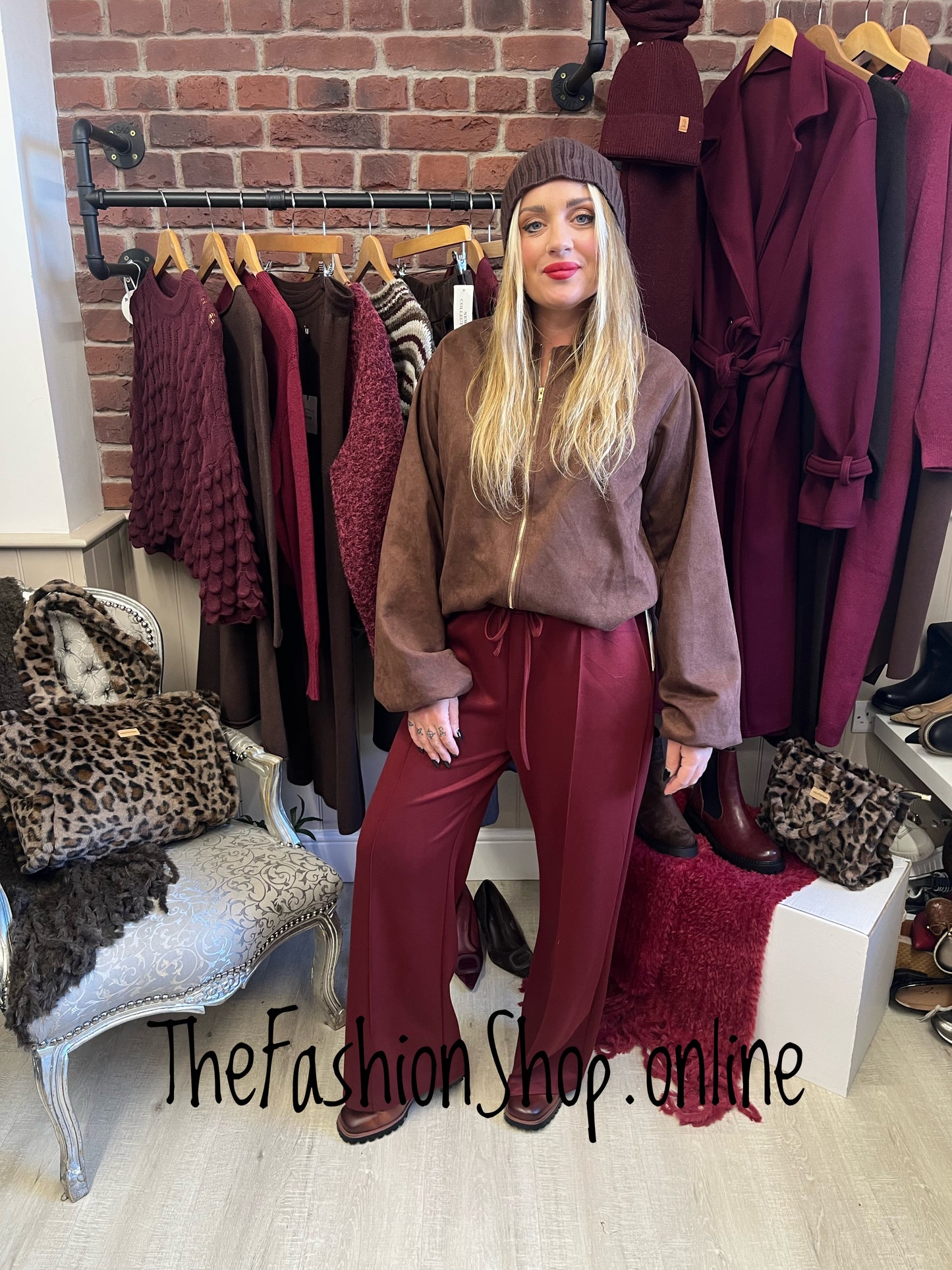 Demi brown faux suede bubble hem jacket sizes 8, 10, 12, 14, 16