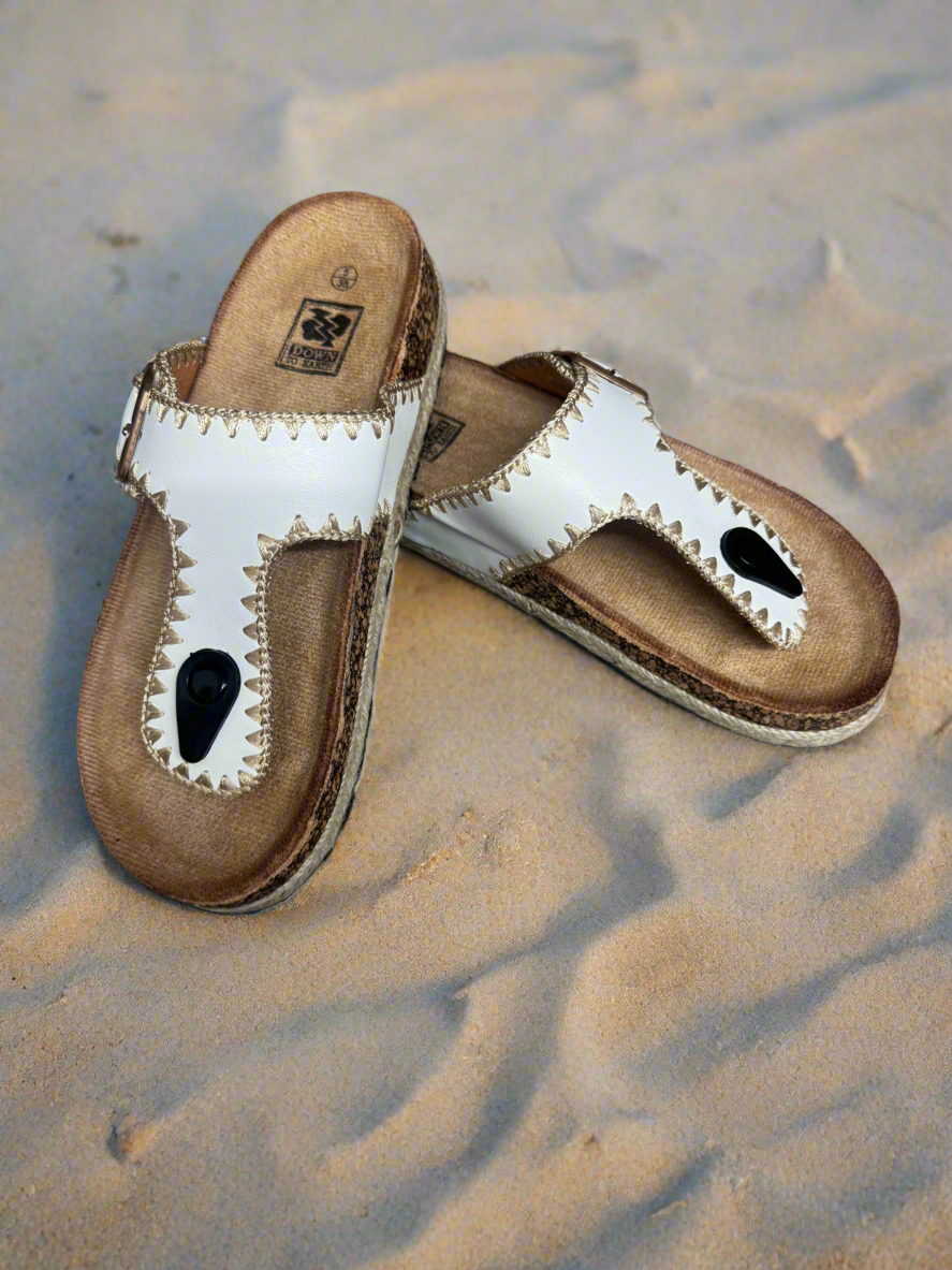 Naomi cream toe post mule sizes 3-8 (36-41)