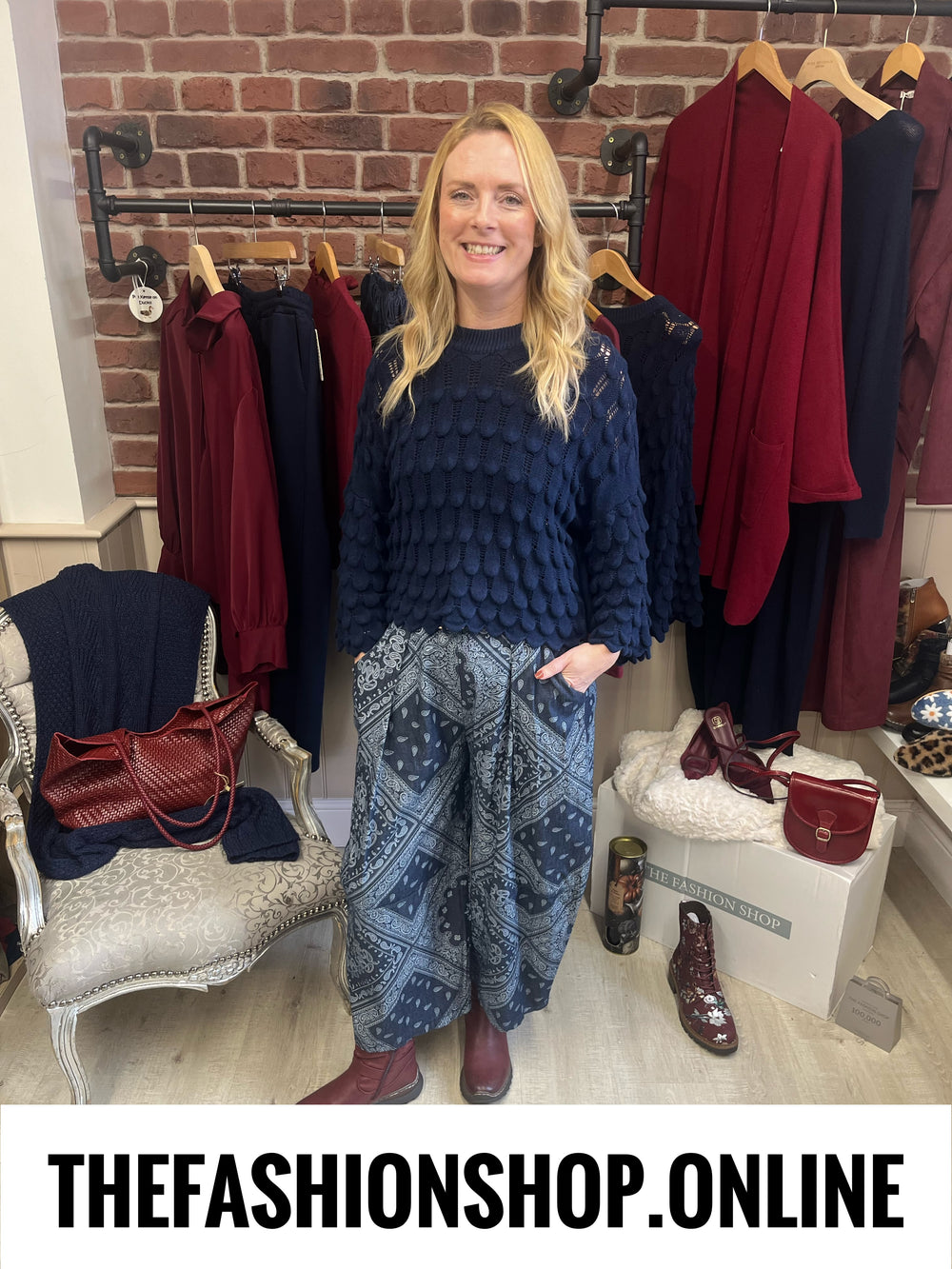 Eloise navy petal jumper 8-16