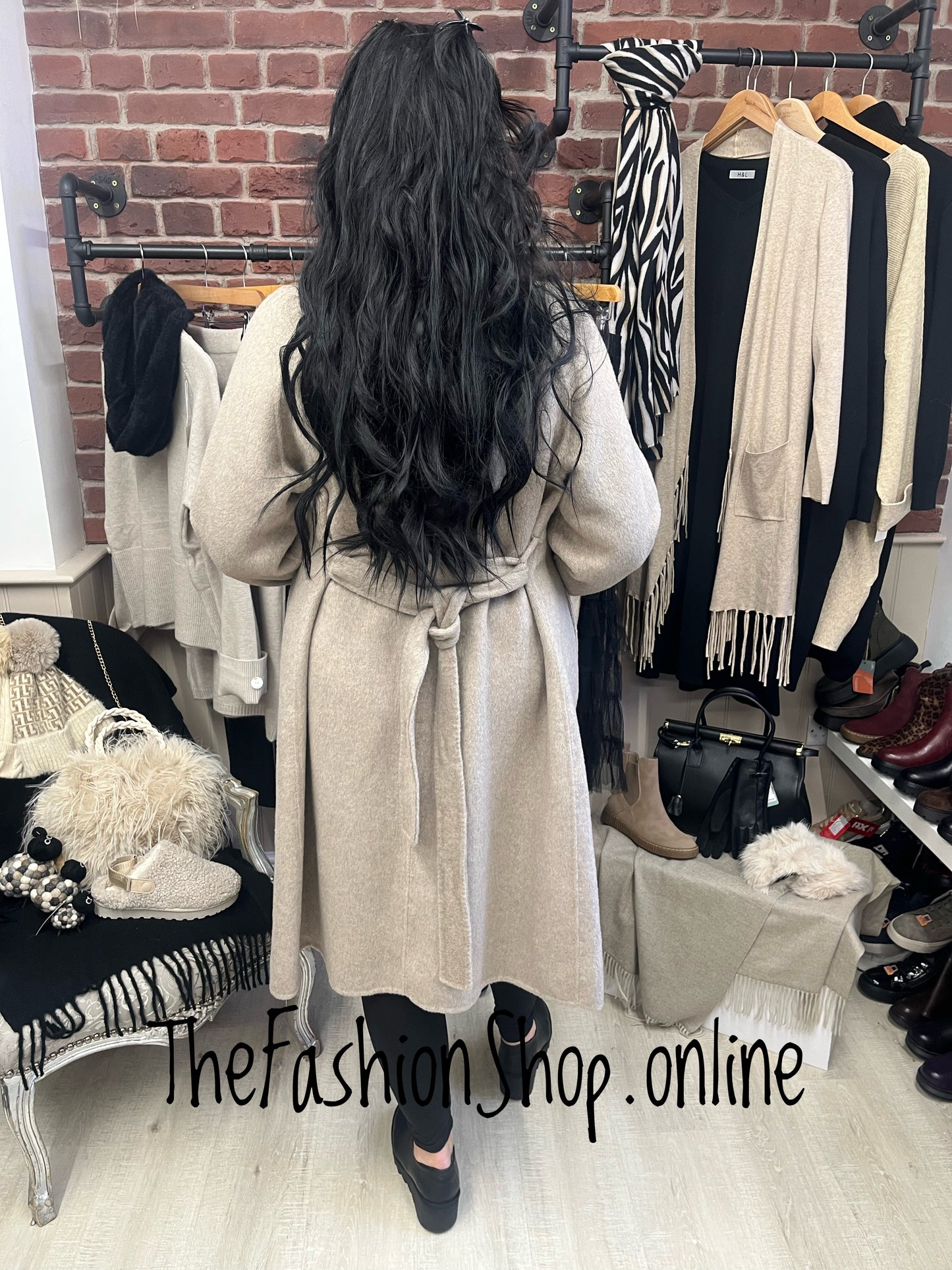 Fly Out beige wool mix coat sizes 10-16