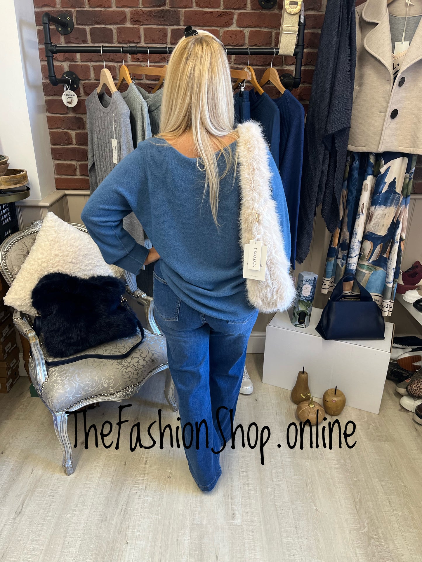Dina denim blue soft jumper 10-16