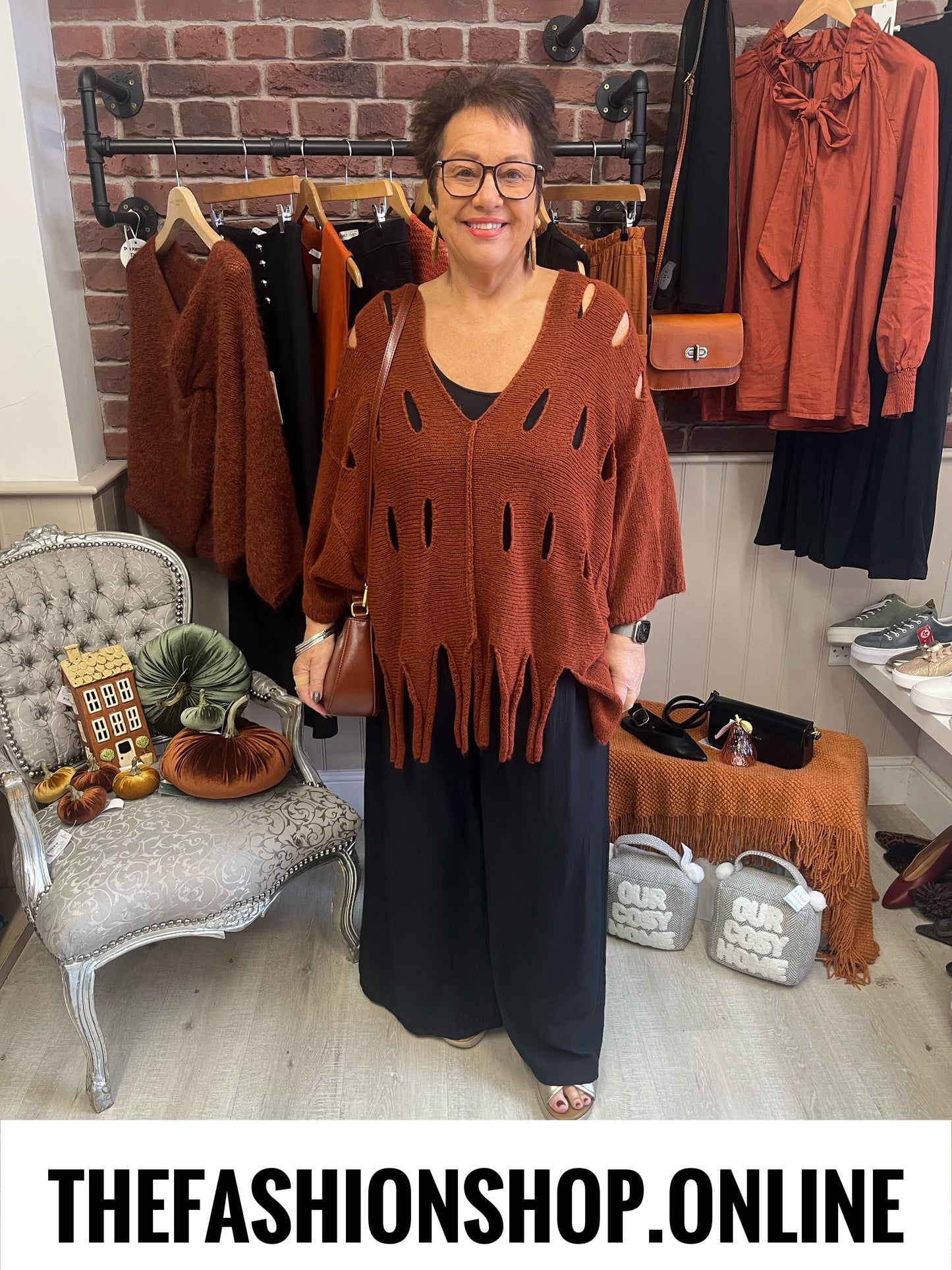 Rosalyn cinnamon wool mix tassel jumper 10-18
