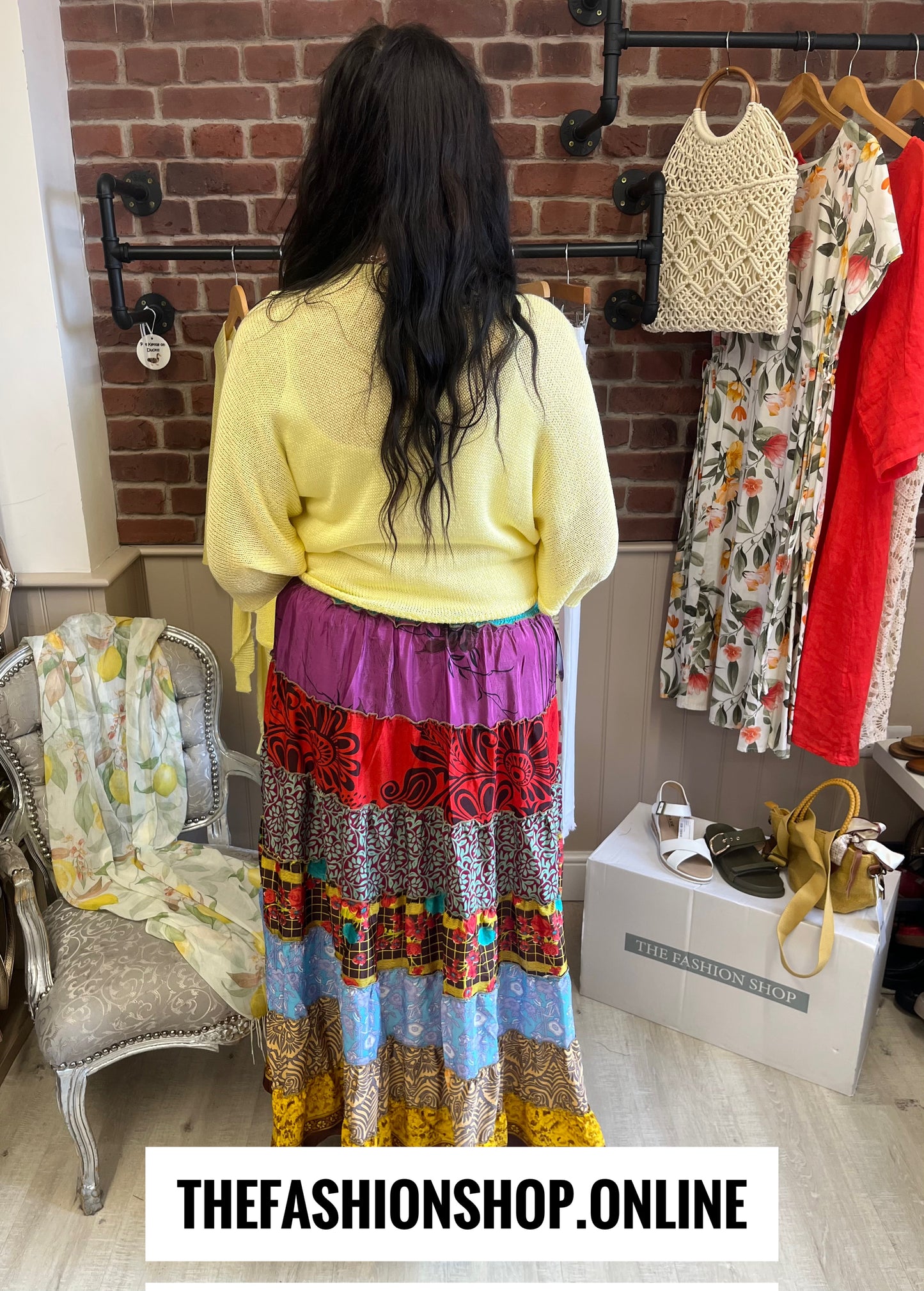 Ada yellow tie front shrug 12-22