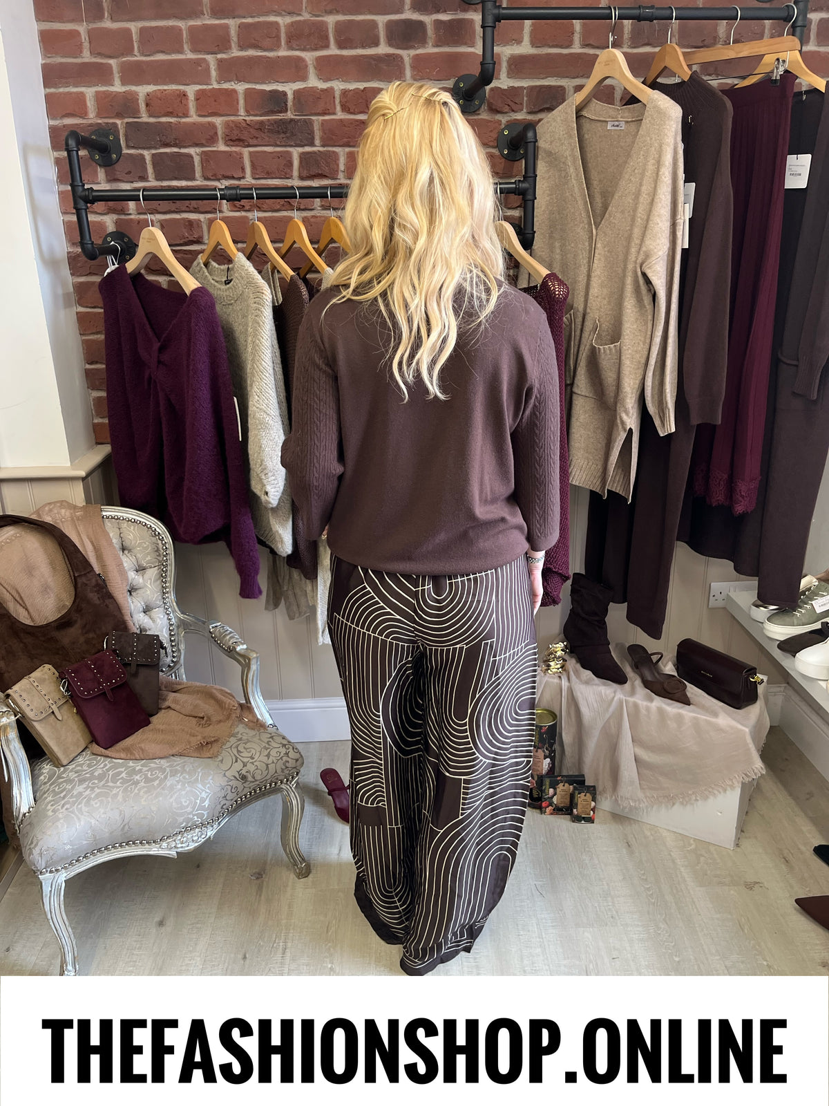 Lois brown cable knit fine jumper 10-16
