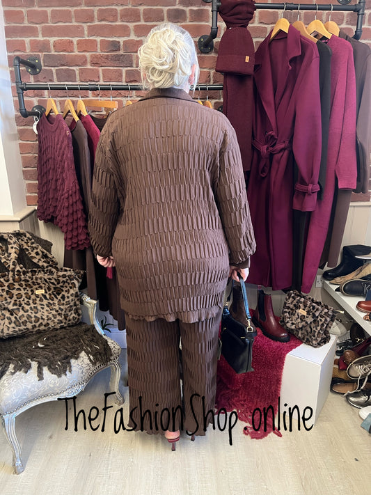 Amelia brown pin tuck co-ord 14-20
