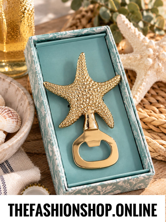 Candlelight Gold Starfish Bottle Opener designed by Jeff Banks