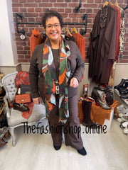 Diana brown fine knit long sleeve jumper sizes 10-20