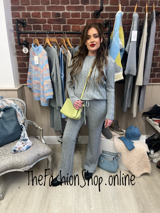 Amber grey cashmere mix co-ord 10-14