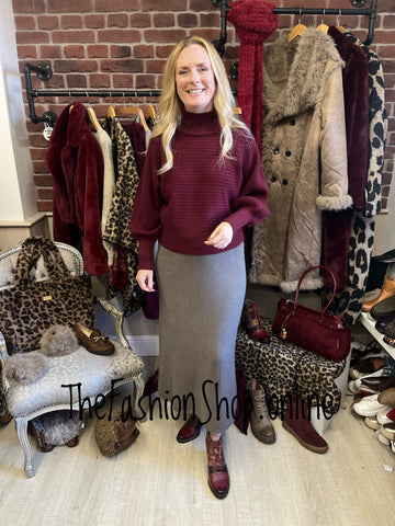 Milan Mink Fine Ribbed Skirt 8-16