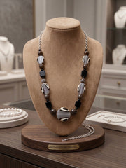 Chunky brown beaded necklace