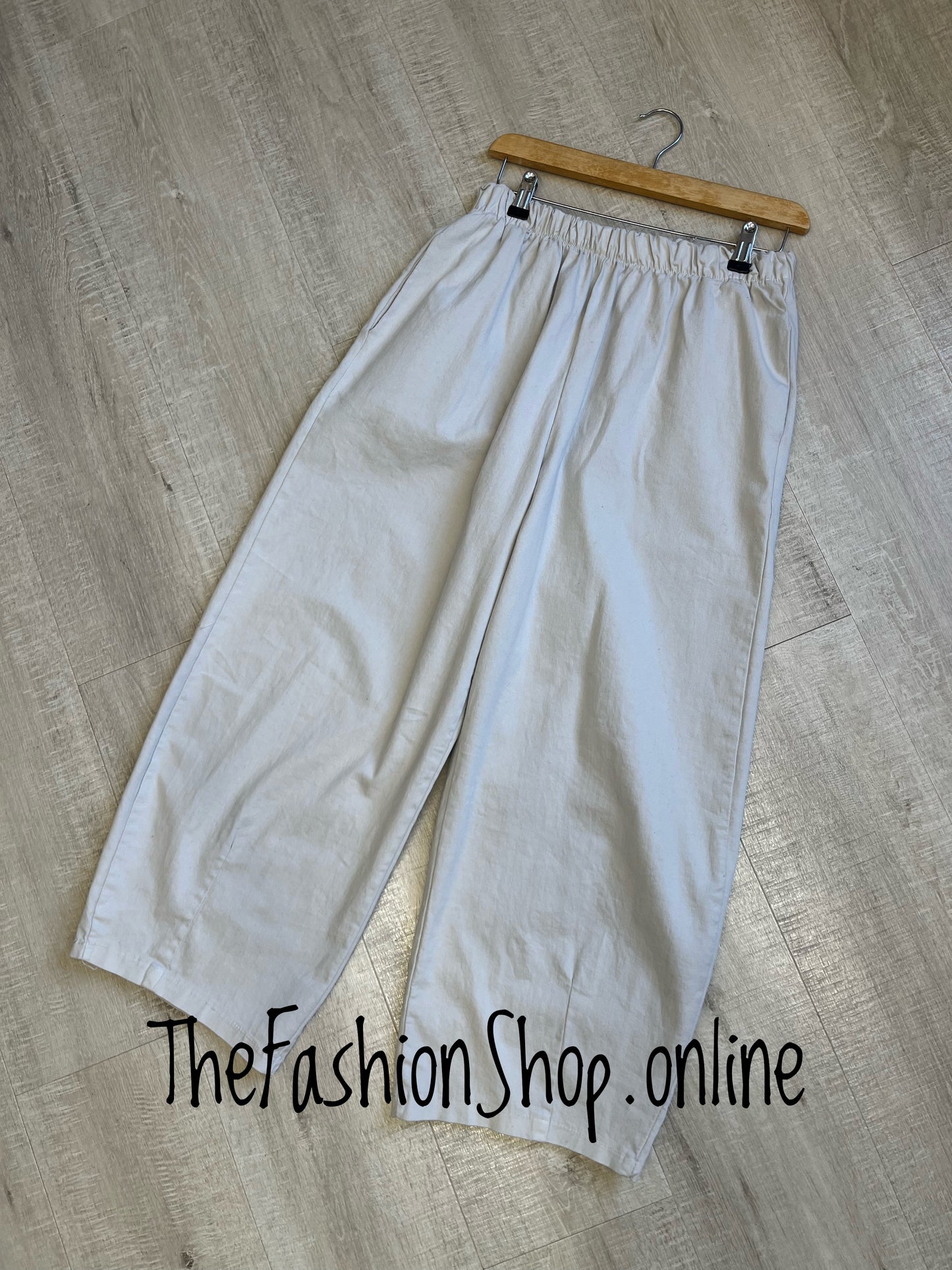 Bethany beige balloon trousers 10-16