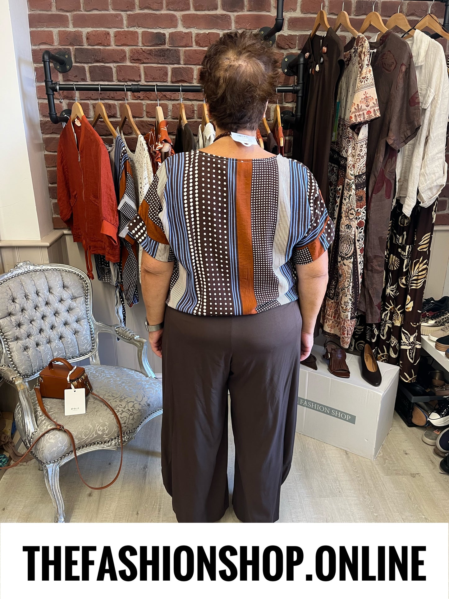 Ellie spot top with side tie detail 14-18