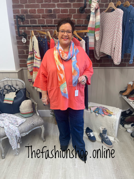 Harper coral pocket top 16-22