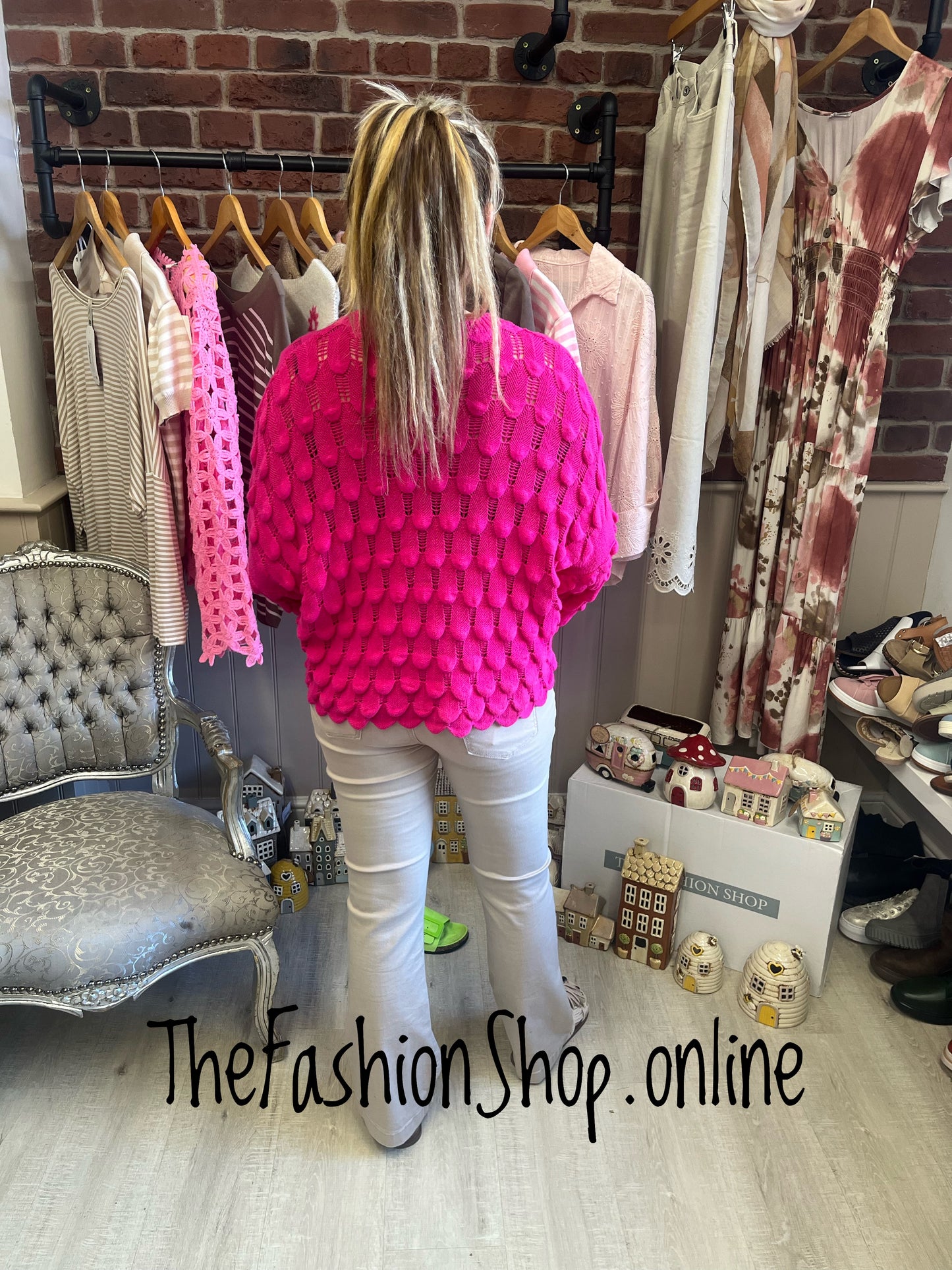 Eloise hot pink petal jumper 8-16