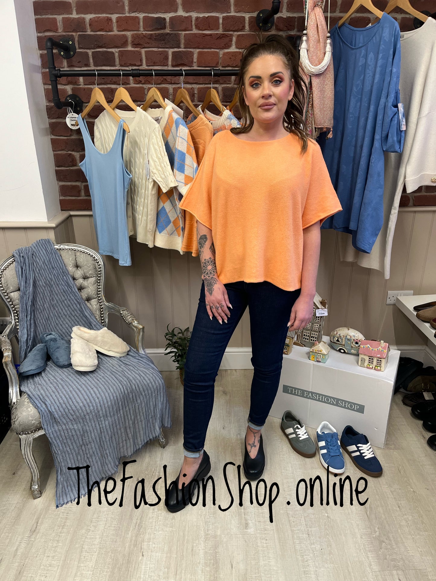 Maya peach soft knitted top 12-18