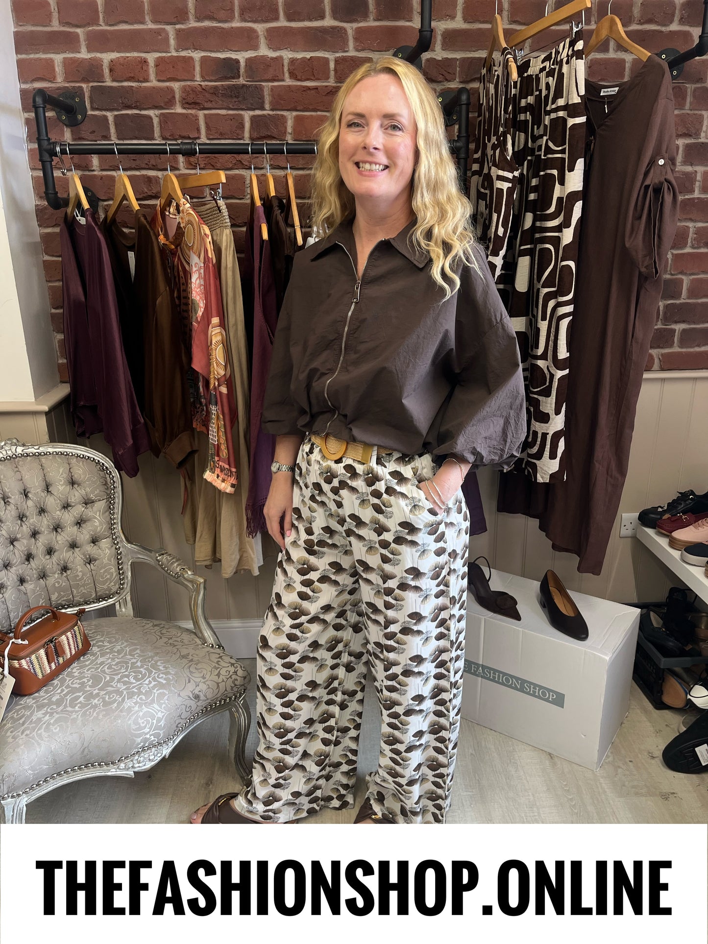 Jupiter brown bubble hem jacket 8-14