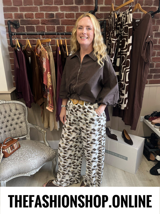 Jupiter brown bubble hem jacket 8-14