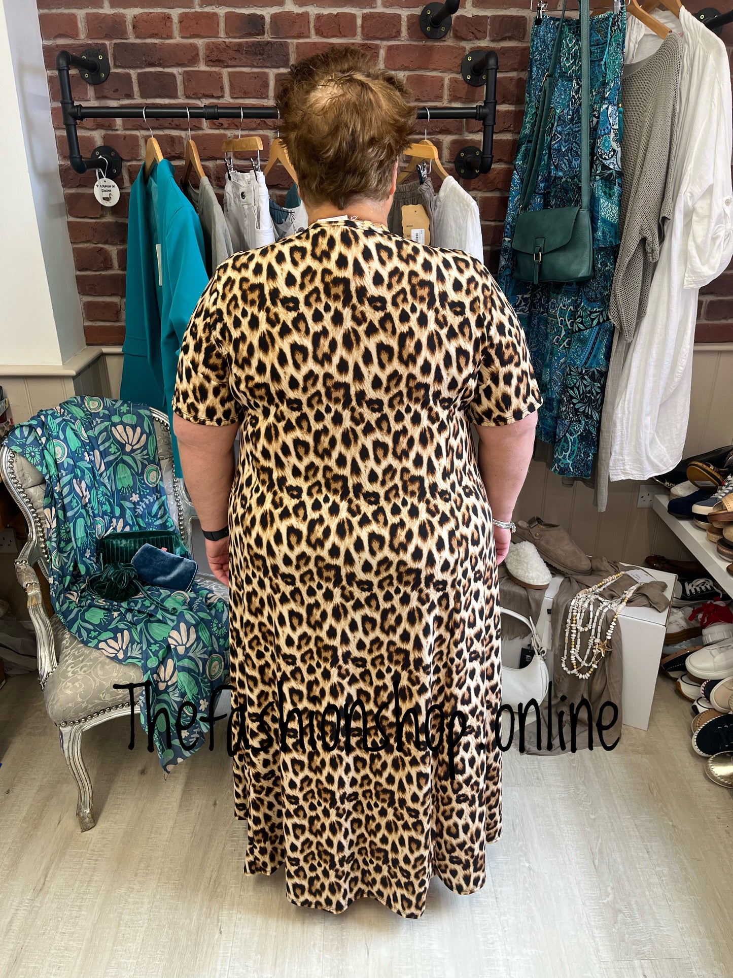 Sasha brown cheetah dress 18-24