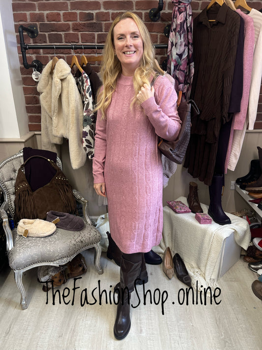 Esther pink cashmere mix jumper dress 12-16