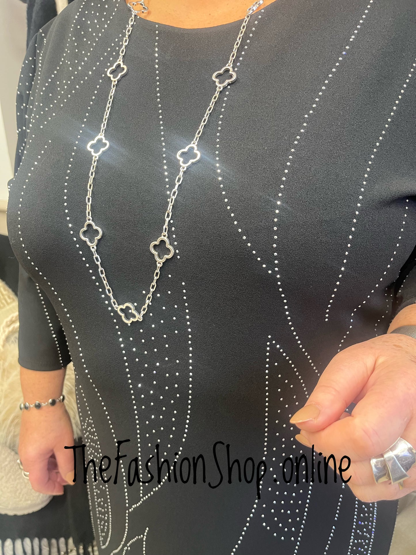 Annabelle black diamante evening dress 14-20