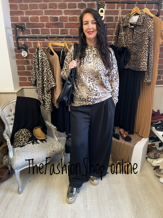 Julia leopard print jumper 8-16