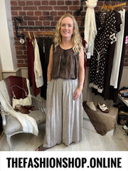 Kara brown sleeveless top 10-16
