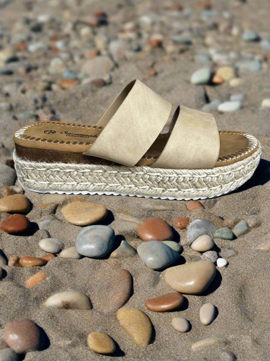Libby beige slip on mule sizes 3-8 (36-41)