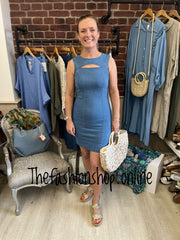 Stella Morgan denim cut out dress sizes 8-14