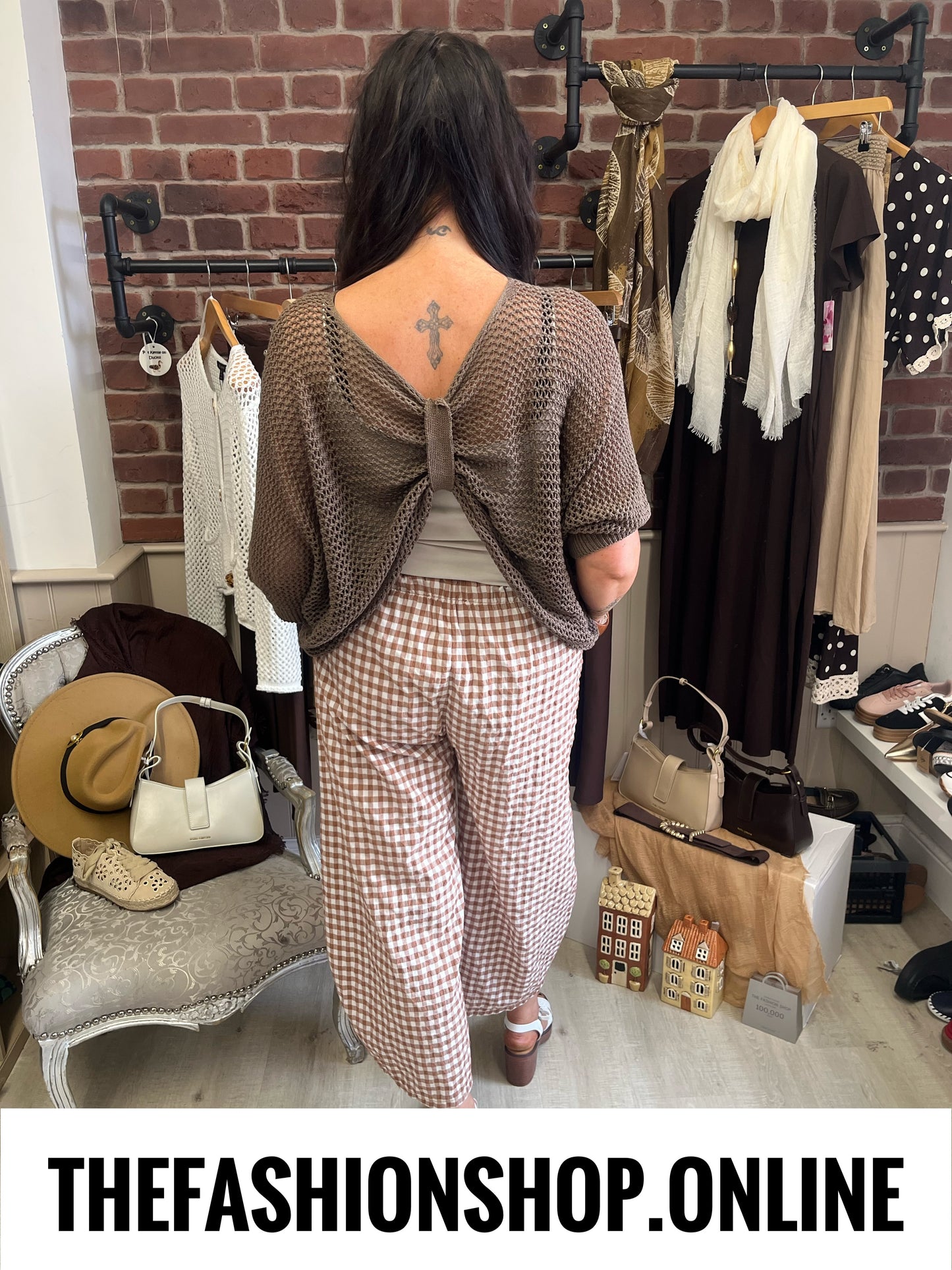 Nina coffee three way knitted top 8-18