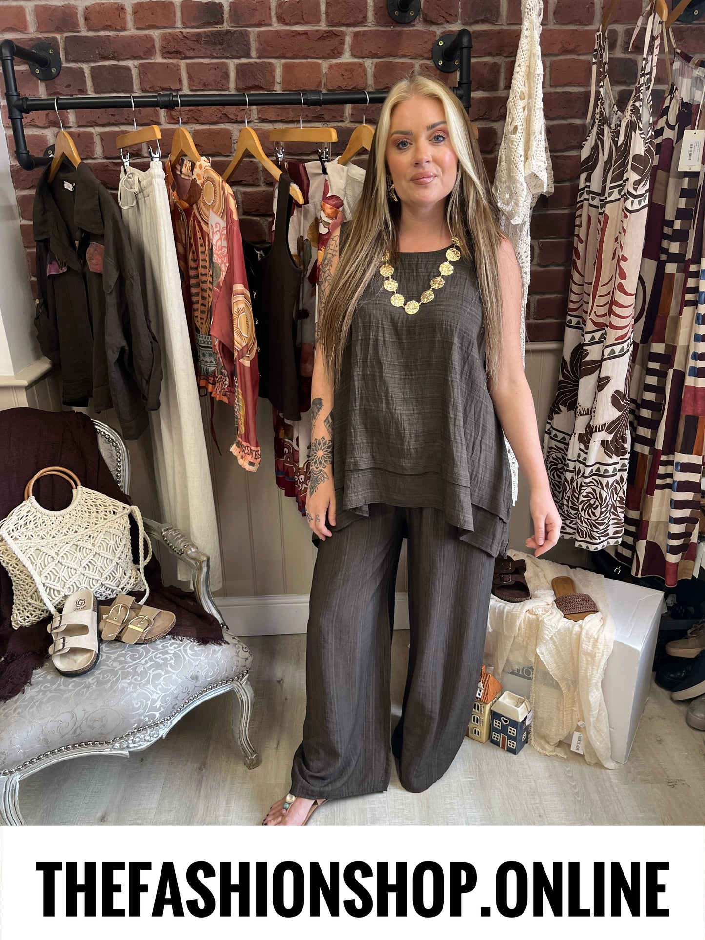 Maisie brown dipped hem top 10-16