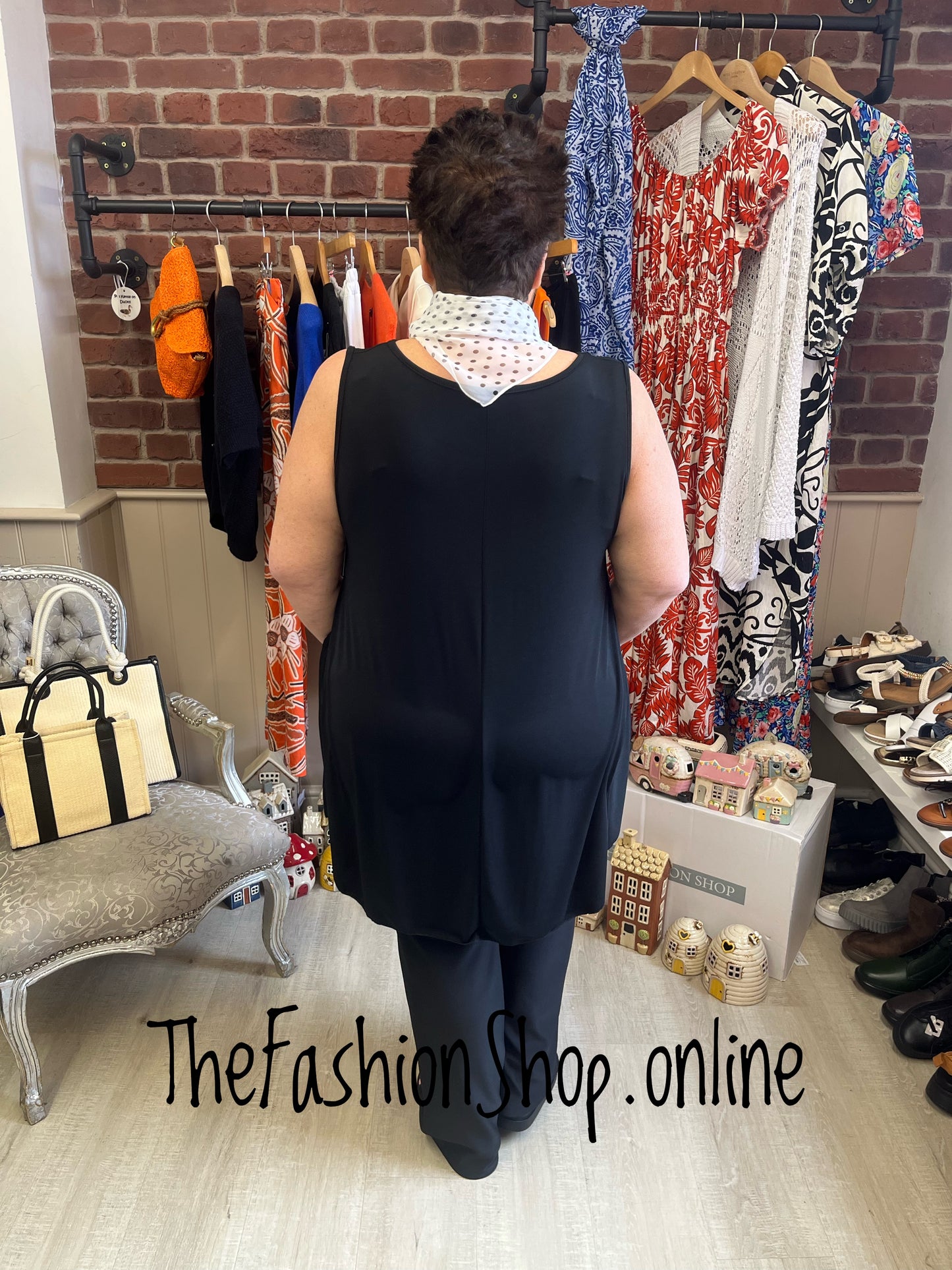 Clara black swing vest 16-24